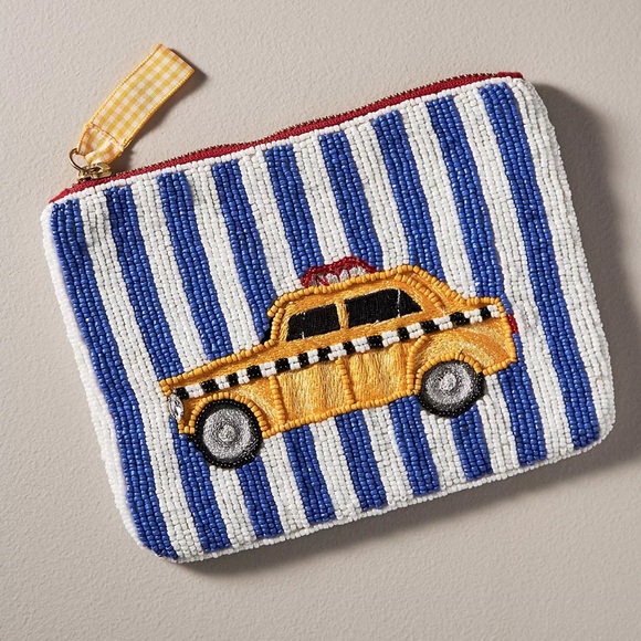 Anthropologie Beaded New York City Pouch/Bag - Picture 2 of 7